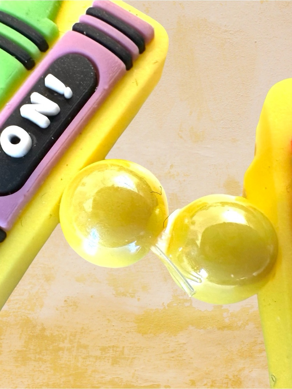 Get Your Cray On! Yellow Multicolor Handmade Beads - Picture 3 of 4
